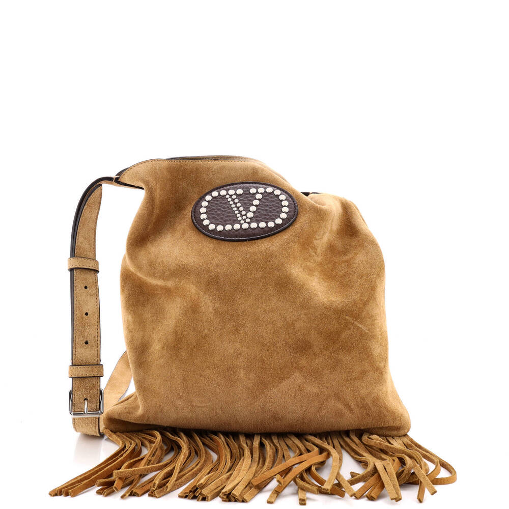 Valentino Garavani Small Nellcote Fringe Shoulder Bag